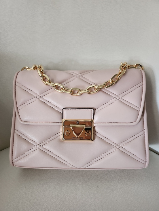 Michael Kors Handbags - Michael Kors Blush Quilted Chain Crossbody Bag